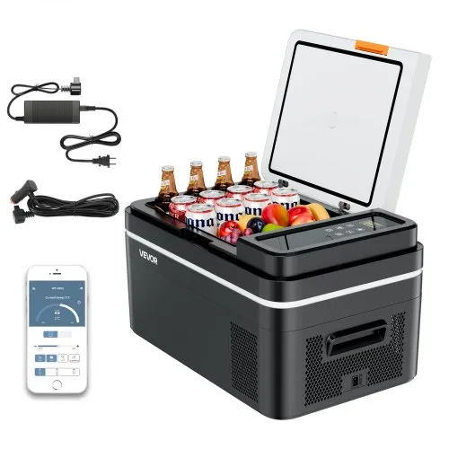 VEVOR Kompressor Kühlbox 22 L,12/24V DC Elektrische Gefrierbox mit App-Steuerung, 100–240 V AC Autokühlschrank für Camping Reisen Lastkraftwagen Angeln, 45 W Thermoelektrische Kühlbox Tragbar VEVOR Kompressor Kühlbox 22 L,12/24V DC Elektrische Gefrierbox mit App-Steuerung, 100–240 V AC Autokühlschrank für Camping Reisen Lastkraftwagen Angeln, 45 W Thermoelektrische Kühlbox Tragbar