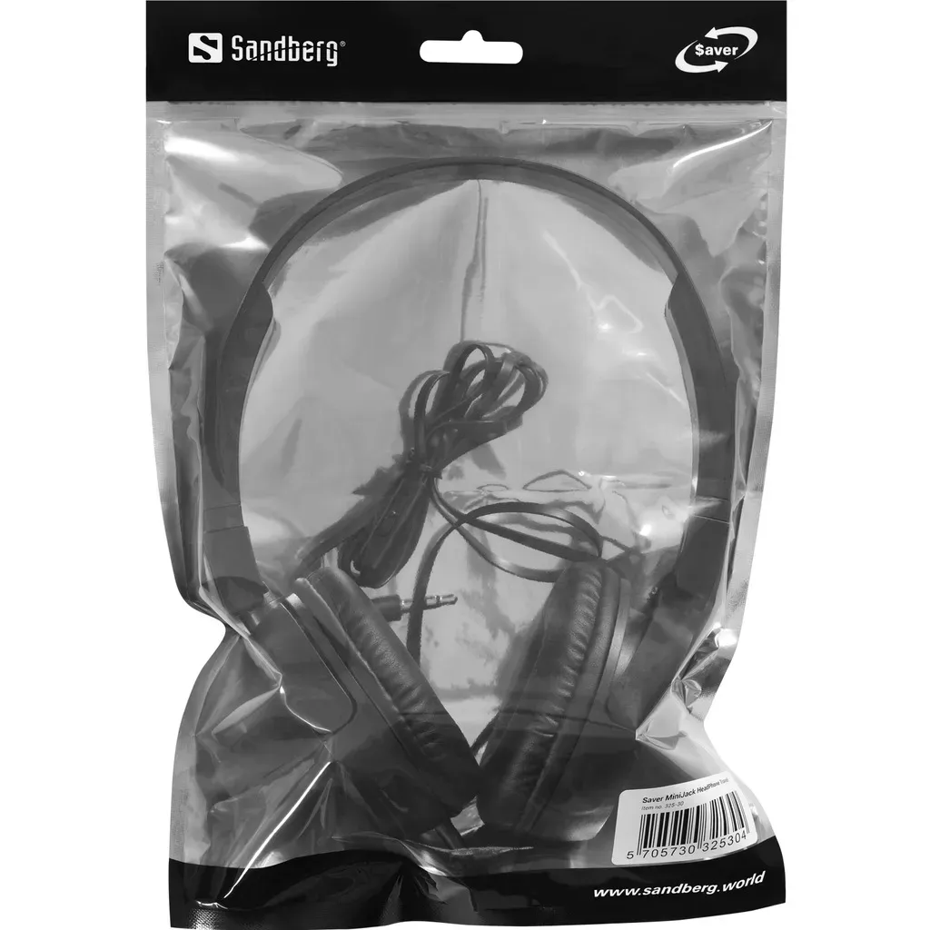 Sandberg Saver MiniJack HeadPhoneTravel Kopfhörer Kabelgebunden Kopfband Reisen Schwarz – Bild 5