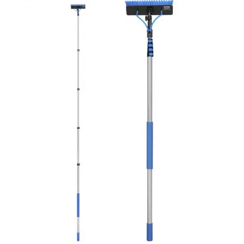 VEVOR Teleskop Waschbürste mit Teleskopstiel, 7,3 m lange Teleskopstange mit ausziehbarem Griff, 180° drehbarem Bürstenkopf & 20 m Schlauch, für Haushalt & Außenbereich, Solarmoduldecks im Wohnwagen – Bild 9