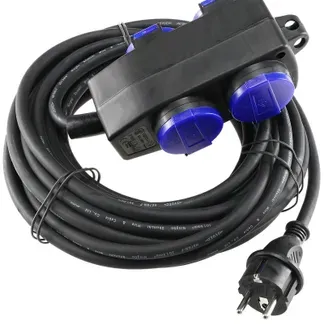 Werkstatt-Steckdose, 4-fach, 10m Kabel IP44, mit Aufhänger, H07RN-F 3G1,5mm² Werkstatt-Steckdose, 4-fach, 10m Kabel IP44, mit Aufhänger, H07RN-F 3G1,5mm²