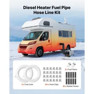 VEVOR Kraftstoffleitungs-Schlauchleitungssatz 5 m Kraftstoffleitungssatz für 2/5/8 kW Dieselheizung, austauschbare Kraftstoffleitungssätze für Standheizungen mit Leitungsfiltern Klemmen Schläuchen VEVOR Kraftstoffleitungs-Schlauchleitungssatz 5 m Kraftstoffleitungssatz für 2/5/8 kW Dieselheizung, austauschbare Kraftstoffleitungssätze für Standheizungen mit Leitungsfiltern Klemmen Schläuchen