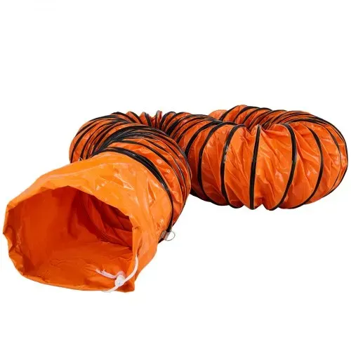 VEVOR Lufttransportschlauch 9,8 m Lüfterdurchmesser, 30,48 cm Warmluftschlauch, 35 x 35 x 28 cm Belüftungsschlauch Baustellenschlauch, Orange Belüftungsschlauch – Bild 8