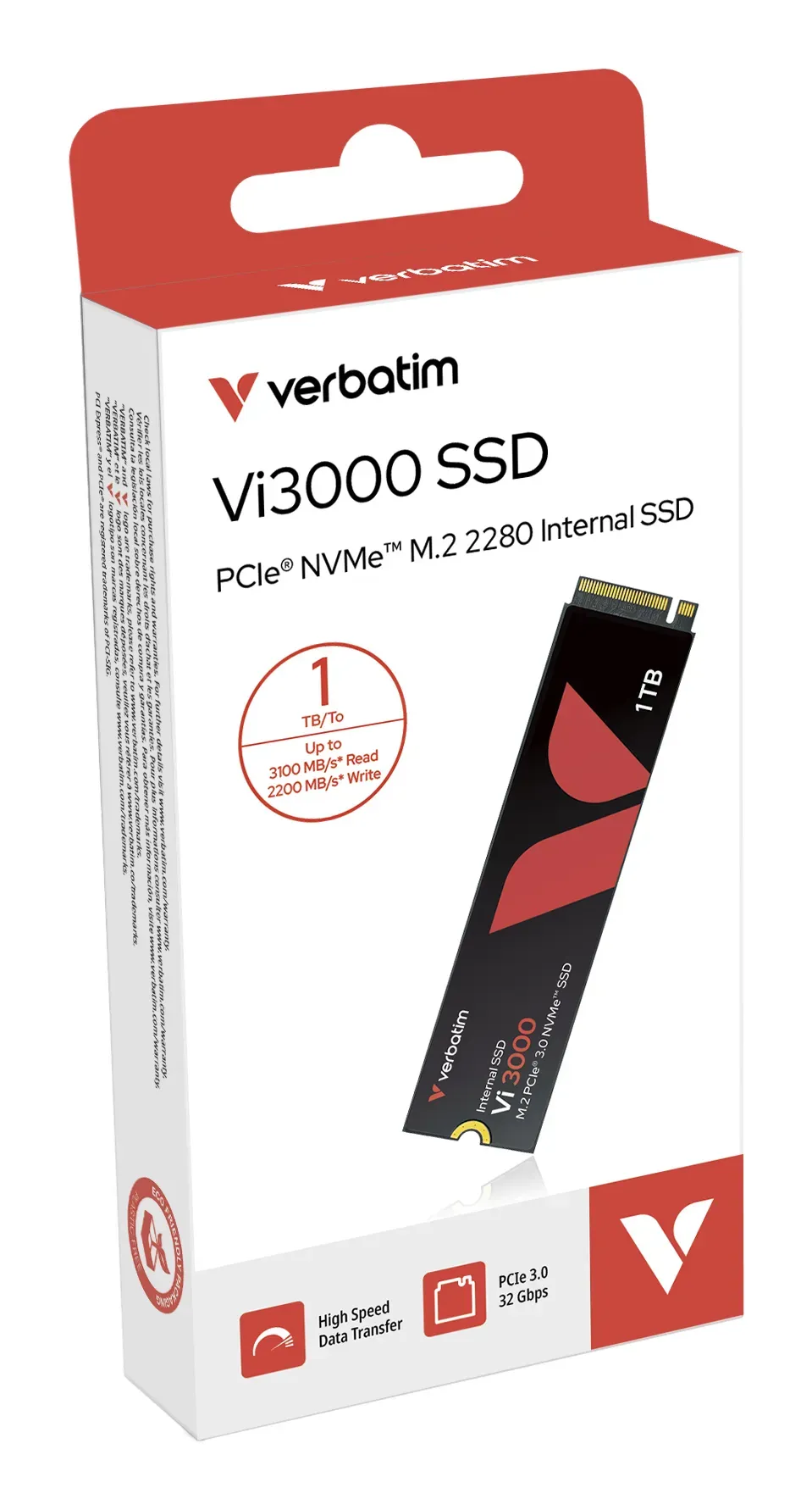Verbatim Vi3000 1 TB M.2 PCI Express 3.0 NVMe Verbatim Vi3000 1 TB M.2 PCI Express 3.0 NVMe