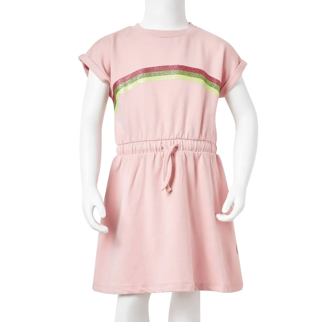 vidaXL Kinderkleid mit Kordelzug Hellrosa 92 – Bild 8