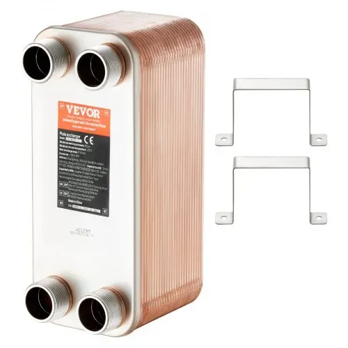 VEVOR 50 Plattenwärmetauscher 4x1-1/4Zoll MNPT-Anschlüsse 316L Edelstahl – Bild 8