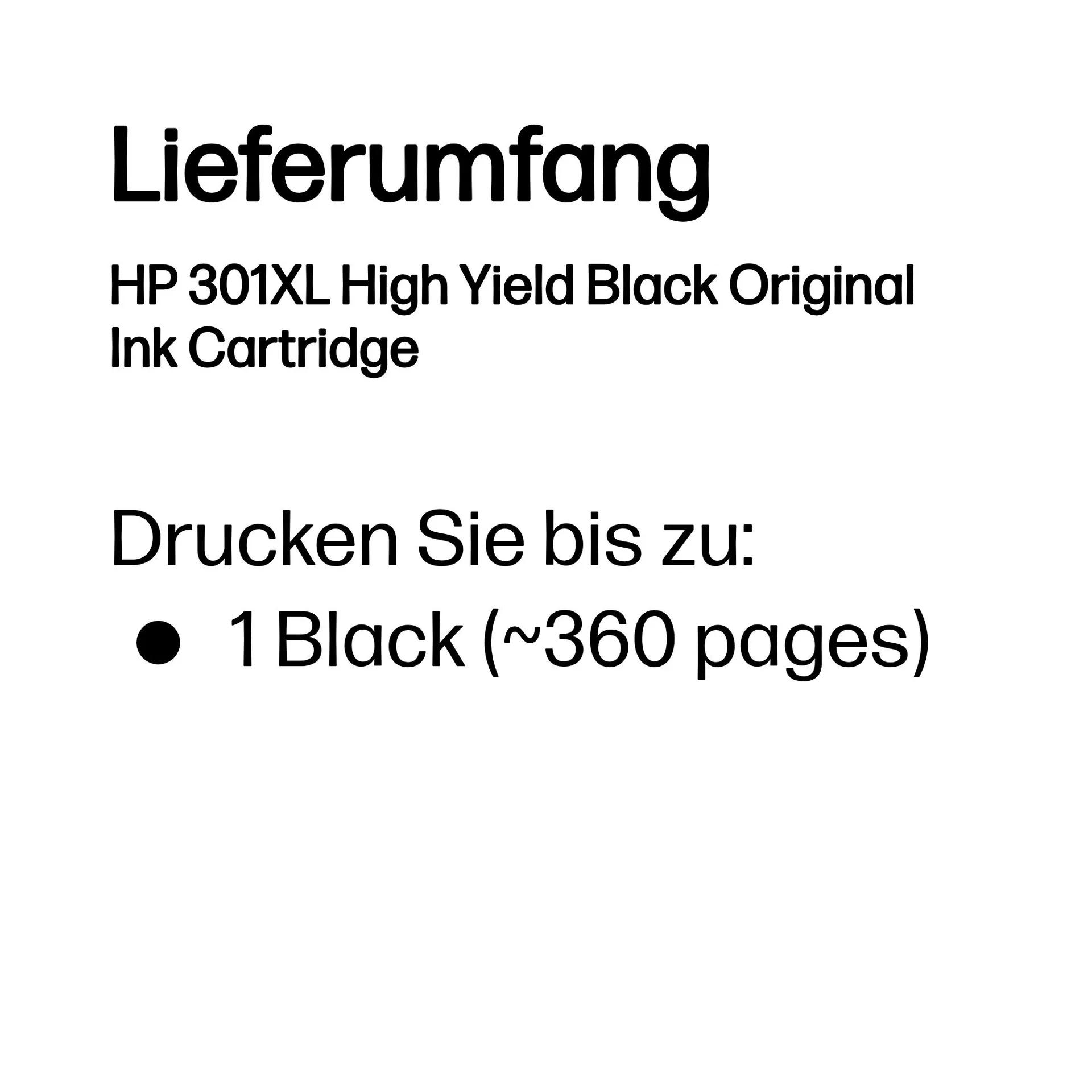 HP 301XL Schwarz Original Druckerpatrone mit hoher Reichweite – Bild 3
