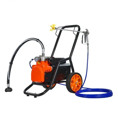 VEVOR Airless-Farbspritzgerät mit Membran, 1700 W effizientes Airless-Farbspritzgerät mit Wagen, 3000 psi Airless-Farbspritzgerät, mit Verlängerungsstang, 3,5 L/min Hochdruck Airless Farbsprühsystem – Bild 8