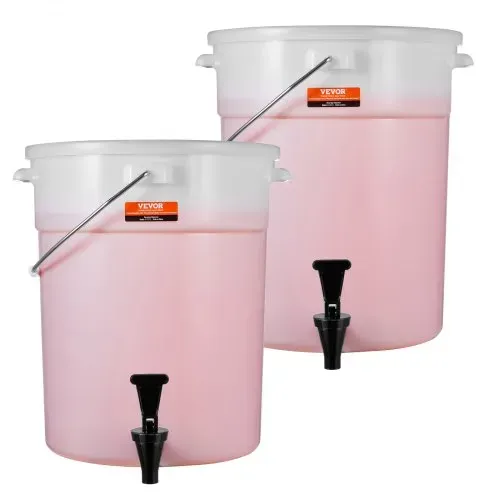 VEVOR Getränkespender, 19 L Getränkespender für Partys, Saftspender aus Kunststoff mit Zapfhahn und Deckel, Eistee-Limonadensaft-Wasserspender, für Restaurants, Hotels, Partys, 2er-Pack – Bild 8