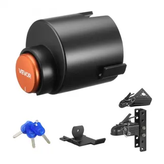 VEVOR Anhängerschloss, kompatibel mit 58,7 mm Kugelkupplungen, Anhängerkupplungsschloss mit 3 Schlüsseln, korrosionsbeständig, Diebstahlschutz, Sicherheitsschloss für Wohnmobile, Anhänger, Boote VEVOR Anhängerschloss, kompatibel mit 58,7 mm Kugelkupplungen, Anhängerkupplungsschloss mit 3 Schlüsseln, korrosionsbeständig, Diebstahlschutz, Sicherheitsschloss für Wohnmobile, Anhänger, Boote