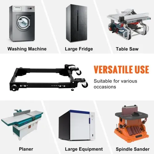 VEVOR Mobile Basis, 1500 lbs Kapazität, einstellbar von 18" x 24" bis 26,5" x 31,5", robuste universelle mobile Basis mit Schwenkrädern, für Holzbearbeitungsgeräte, Bandsäge, Elektrowerkzeuge, Maschinen – Bild 5