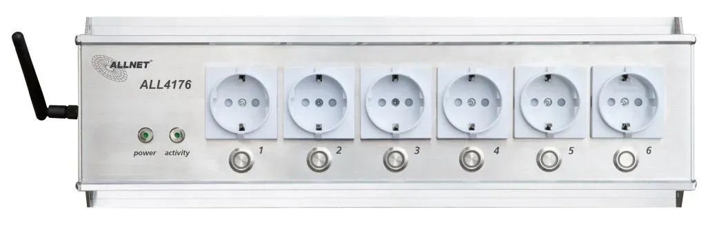 ALLNET MSR IO Zentrale Schaltsteckdosenleiste 6-fach inkl. Messgerät für Desktop & 19" Montage "ALL4176" für IP Gebäude Automation ALL4176v3 – Bild 2
