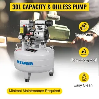 VEVOR 850W Druckluftkompressor 30L Flüsterkompressor Druckluftkompressor ölfrei Luftabgabe VEVOR 850W Druckluftkompressor 30L Flüsterkompressor Druckluftkompressor ölfrei Luftabgabe
