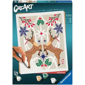 CreArt – Weihnachtlicher Hirsch, Malen CreArt – Weihnachtlicher Hirsch, Malen