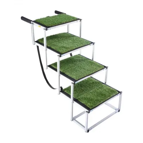 VEVOR Hundetreppe Auto Klappbar 4-Stufig, Extra Breite Hunderampe für Große Hunde mit Rutschfester Oberfläche, Tragbare Einstiegshilfe für Auto, SUV, LKW, Hochbett, Sofa, Tragkraft bis 90 kg – Bild 10