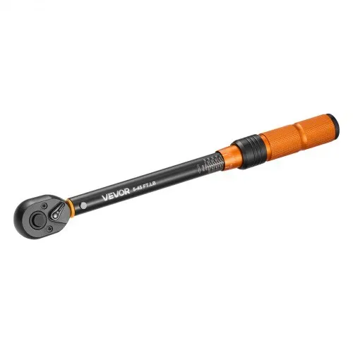 VEVOR Drehmomentschlüssel 3/8-Zoll-Antrieb 6,8-61,2 Nm ±3% Genauigkeit, mit zwei Skalen Cr-Mo-Ratschenkopf inkl. Zündkerzensteckschlüssel Bits Kardangelenk Verlängerung & Aufbewahrungskoffer – Bild 9