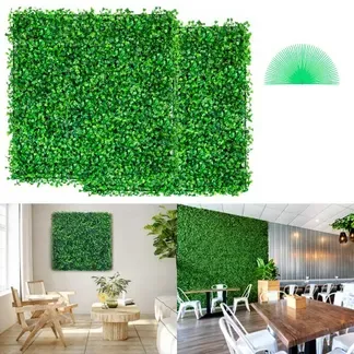 VEVOR Künstliche Hecke, 25,4 x 25,4 cm, 12 Stück, Buchsbaum-Heckenmatte, Kunstrasen-Hintergrundwand, Sichtschutzhecke, UV-geschützt, für Gartenzaun im Innen- und Außenbereich, Hinterhof VEVOR Künstliche Hecke, 25,4 x 25,4 cm, 12 Stück, Buchsbaum-Heckenmatte, Kunstrasen-Hintergrundwand, Sichtschutzhecke, UV-geschützt, für Gartenzaun im Innen- und Außenbereich, Hinterhof