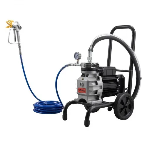 VEVOR Membran-Airless-Farbspritzgerät 1100 W, Rollbares Farbspritzgerät mit 15,17 MPa Hochdruck, 10 m Hochdruckschlauch, Reinigungsnadel und Bürste, für DIY-Sprüharbeiten im Innen- und Außenbereich – Bild 8