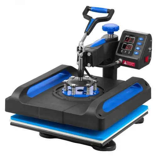 VEVOR Hitzepresse, 38 x 38 cm schnelles Aufheizen, 360° Schwenkbarer digitaler Sublimations-T-Shirt-Vinyl-Transferdrucker mit Verbrühschutzoberfläche, Canvas-Tasche, Banner, Kissen, Blau VEVOR Hitzepresse, 38 x 38 cm schnelles Aufheizen, 360° Schwenkbarer digitaler Sublimations-T-Shirt-Vinyl-Transferdrucker mit Verbrühschutzoberfläche, Canvas-Tasche, Banner, Kissen, Blau