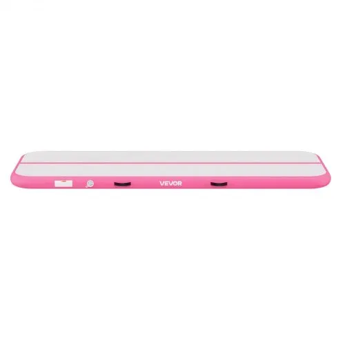VEVOR Aufblasbare Gymnastikmatte 300x100x10 cm Airtrack-Turnmatte für Training, Wettkampfsport & Yoga, mit Rutschfester Oberfläche, 600-W-Elektroluftpumpe, Reparaturflicken, Düsen & Tasche, Pink – Bild 9