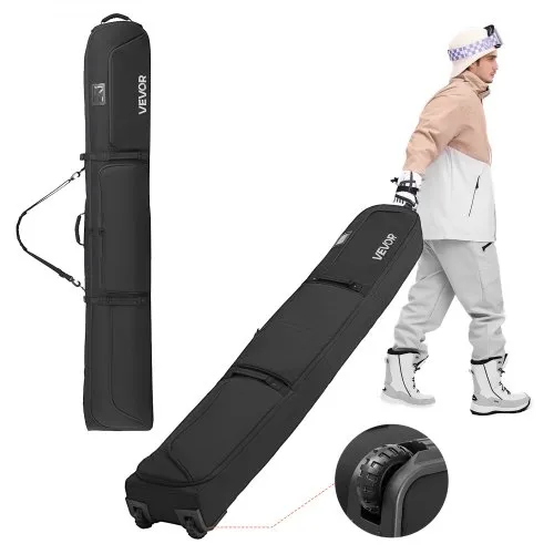 VEVOR Skitasche mit Rolle, bis zu 190 cm, Skibag, Skisack, Skicover, wasserdichtes 600D-Oxford-Gewebe, mit verstellbaren Gurten, Skiersack für Skistöcke, Schutzbrillen, Handschuhe, Helme, Stiefel (schwarz) VEVOR Skitasche mit Rolle, bis zu 190 cm, Skibag, Skisack, Skicover, wasserdichtes 600D-Oxford-Gewebe, mit verstellbaren Gurten, Skiersack für Skistöcke, Schutzbrillen, Handschuhe, Helme, Stiefel (schwarz)