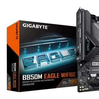 GIGABYTE B850M EAGLE WIFI6E Mainboard – AMD Ryzen 9000 Serie CPUs, 8+2+2 Phasen Digital-VRM, bis zu 8200MHz DDR5 (OC), 1xPCIe 5.0 + 1xPCIe 4.0 M.2, Wi-Fi 6E, 2.5GbE LAN, USB 3.2 Gen 2 GIGABYTE B850M EAGLE WIFI6E Mainboard – AMD Ryzen 9000 Serie CPUs, 8+2+2 Phasen Digital-VRM, bis zu 8200MHz DDR5 (OC), 1xPCIe 5.0 + 1xPCIe 4.0 M.2, Wi-Fi 6E, 2.5GbE LAN, USB 3.2 Gen 2