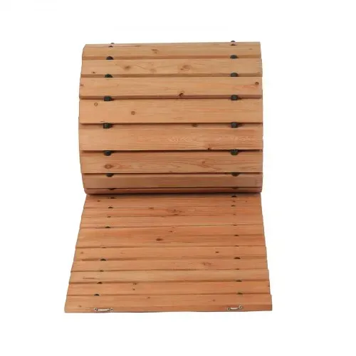 VEVOR Gartenweg Rollweg, 727x43 cm, Ausrollbarer Holzweg, Außengehweg aus Zedernholz mit Drahtseilverbindung, Gartentritt, dekorativer Holzweg, Trittplatten im Garten, Hinterhof, Terrasse – Bild 10