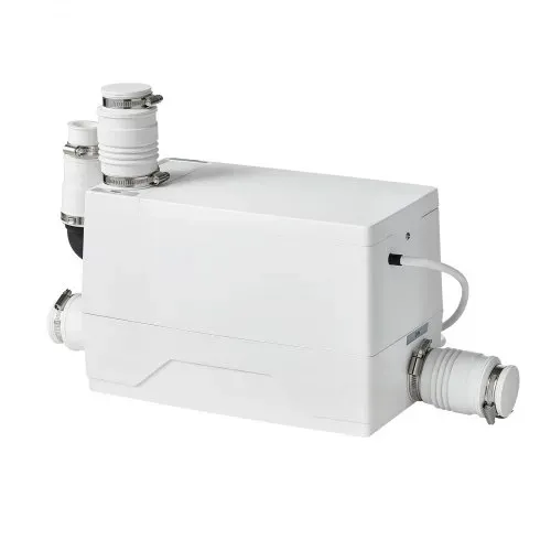 VEVOR Hebeanlage 800 W 7200 L/h Abwasserhebeanlage mit 8 m Förderhöhe Weiß, Abwasserpumpe mit 3 Einlässen zur Abwasserentsorgung in Keller Küche Spüle Dusche Badewanne und Waschküche – Bild 8
