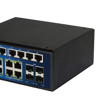 ALLNET Switch industrial full managed Layer2+ 20 Port GbE • PoE Budget 240W • 8x PoE at • 8x GbE • 4x SFP • DIN • Lüfterlos • ALL-SGI8120PM ALLNET Switch industrial full managed Layer2+ 20 Port GbE • PoE Budget 240W • 8x PoE at • 8x GbE • 4x SFP • DIN • Lüfterlos • ALL-SGI8120PM