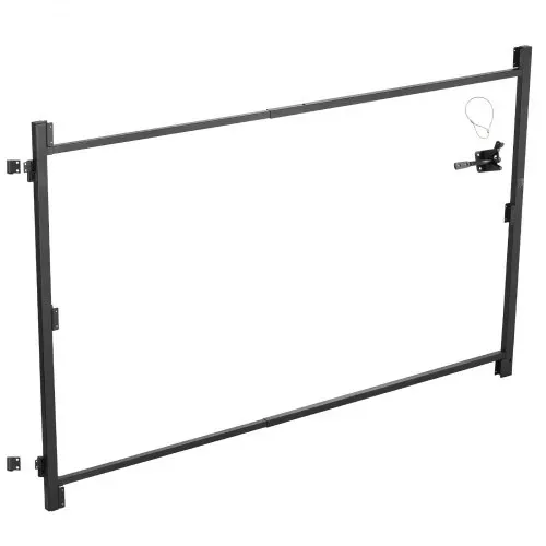 VEVOR Torbausatz passend für 152 bis 243 cm breite Öffnungen, verstellbarer Torrahmensatz (119 cm hoch) aus Eisen, durchhangsicherer Torrahmensatz mit Riegelschloss & Schrauben, für Holzzaun – Bild 10