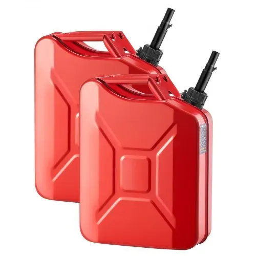 VEVOR Kraftstoffkanister, 20 L, Benzinkanister mit Ausguss & Komfortgriff, max. Durchflussrate 6 l/min, Metall-Benzintank für die meisten Autos, Motorräder, ATVs & UTVs, rot, 2er-Pack – Bild 8