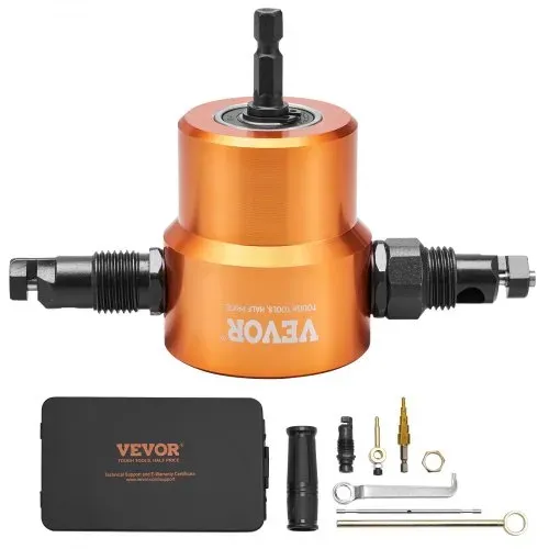 VEVOR Blechscherenaufsatz Metallscherenaufsatz 1,6 mm, 1500–3000 U/min Blechschere Bohrer Schlagschrauber Aufsatz, Universal Einsetzbar Schwarz Metallscherenaufsatz Schlagfertig Bohrmaschine Orange – Bild 8