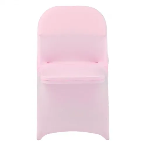 VEVOR Stuhlhussen Stuhlbezug Stretch 50 Stk. waschbarer & abnehmbarer Stuhlüberzug aus Polyester-Spandex für Hochzeitsfeiern Esszimmerbankette, passend für Klappstühle (45 x 46 x 77 cm) Pink – Bild 9