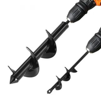 VEVOR Erdbohrer für Bohrmaschine, 2er-Set, Ø 8×30 cm & Ø 4×22 cm, Gartenbohrer für 3/8-Zoll-Sechskant-Bohrer, Pfahlbohrer, Durchlässenbohrer für Blumenzwiebeln, Lochbohraufsätze für Bagger VEVOR Erdbohrer für Bohrmaschine, 2er-Set, Ø 8×30 cm & Ø 4×22 cm, Gartenbohrer für 3/8-Zoll-Sechskant-Bohrer, Pfahlbohrer, Durchlässenbohrer für Blumenzwiebeln, Lochbohraufsätze für Bagger