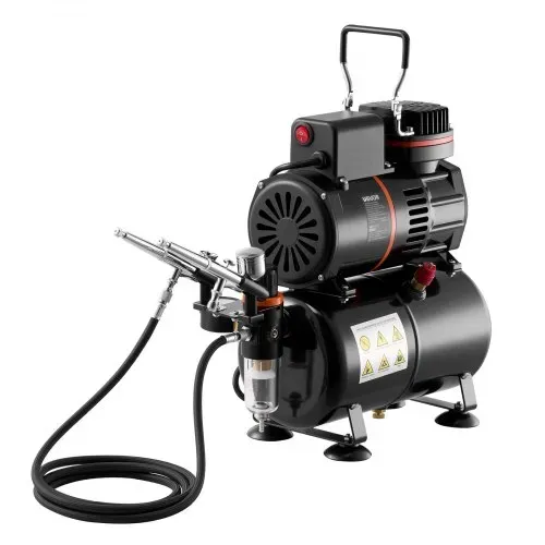VEVOR Airbrush Set 1/6 PS mit Kompressor & Tank, Dual-Action 3 Airbrush-Pistolen mit 3 Düsen (0,3/0,3/0,5 mm) & Schlauch & Acrylfarbe & 2 Ventilatoren, für Kuchendekoration Modellmalerei Nagelkunst – Bild 8