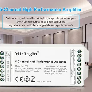 MiBoxer PA5 LED Controller 5-Channel Amplifier MiBoxer PA5 LED Controller 5-Channel Amplifier