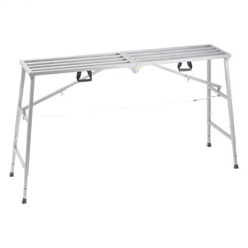 VEVOR Arbeitsplattform 900-1500 mm, zusammenklappbare Trittleiter aus legiertem Stahl, tragbare Arbeitsbühne, Tragkraft 400 kg, Trittbank Hocker zum Malen von Trockenbauwänden, Reinigen, Waschen – Bild 10