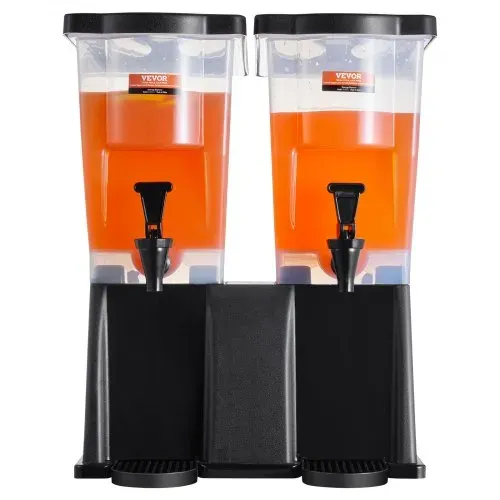 VEVOR Getränkespender, 11 L x 2 Getränkespender für Partys, Saftspender aus Kunststoff mit Standhahndeckel, Eistee-Limonadensaft-Wasserspender, für Restaurants, Hotels, Partys – Bild 8