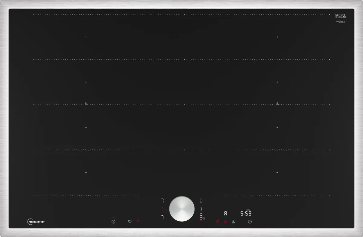 Neff T68STY4L0 Kochfeld Schwarz, Edelstahl Integriert 80 cm Zonen-Induktionskochfeld 4 Zone(n) Neff T68STY4L0 Kochfeld Schwarz, Edelstahl Integriert 80 cm Zonen-Induktionskochfeld 4 Zone(n)