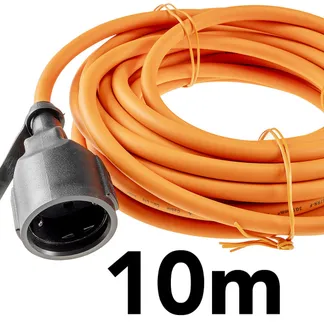 Verlängerungskabel 10m, IP44, Orange H07RN-F 3G1,5 , Stecker / Kupplung Verlängerungskabel 10m, IP44, Orange H07RN-F 3G1,5 , Stecker / Kupplung