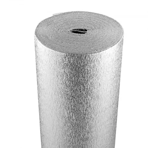 VEVOR Doppelt reflektierende Isolierrolle, Strahlungsbarriere mit Schaumstoffkern, 3,2 mm, 48 Zoll x 50 Fuß, doppelseitiges wärmereflektierendes Schild aus Aluminiumfolie und EPE-Schaum, Wärmedämmrolle für Fenster und Wohnmobildächer VEVOR Doppelt reflektierende Isolierrolle, Strahlungsbarriere mit Schaumstoffkern, 3,2 mm, 48 Zoll x 50 Fuß, doppelseitiges wärmereflektierendes Schild aus Aluminiumfolie und EPE-Schaum, Wärmedämmrolle für Fenster und Wohnmobildächer