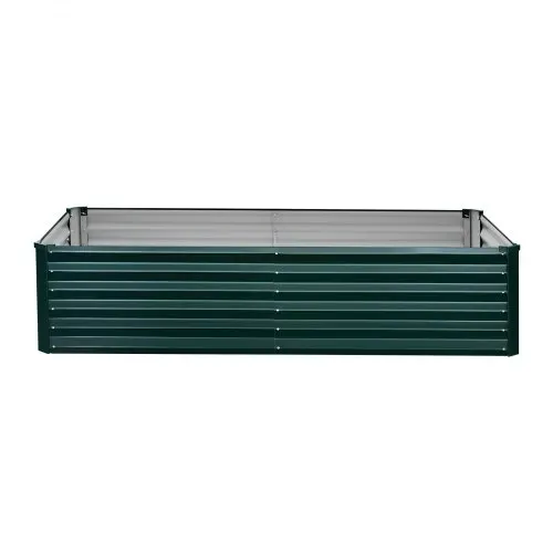 VEVOR Hochbeet Metall 203x102x46 cm, Rechteckiges Gartenbeet, Pflanzkasten-Set für den Außenbereich, Gemüsebeet mit Handschuhen, Blumenbeet, Pflanzbeet für Blumen & Gemüse, Dunkelgrün – Bild 8