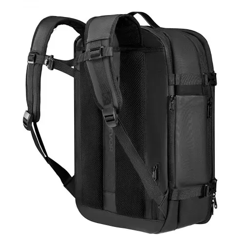 VEVOR Vakuum Rucksack, 65 L, erweiterbarer Vakuum-Kompressions-Reiserucksack mit Pumpe, mit TSA-zugelassenem Schloss, USB-Ladeanschluss, wasserabweisendes Handgepäck, für Business, Schwarz – Bild 8