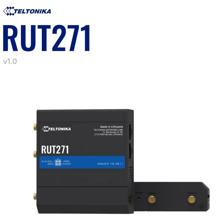 Teltonika · Router · RUT271 · Redcap 5G Router Teltonika · Router · RUT271 · Redcap 5G Router