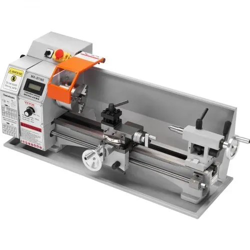 VEVOR Metalldrehmaschine 17,8x40,6cm Drehbank Metall 50-2500U/min Tischdrehbank Tischdrehmaschine 800W 9x metrische (von 0,5 bis 3 mm) 10x zöllige (von 10 bis 44 TPI) Gewinde MT5 Spindelkonus – Bild 8