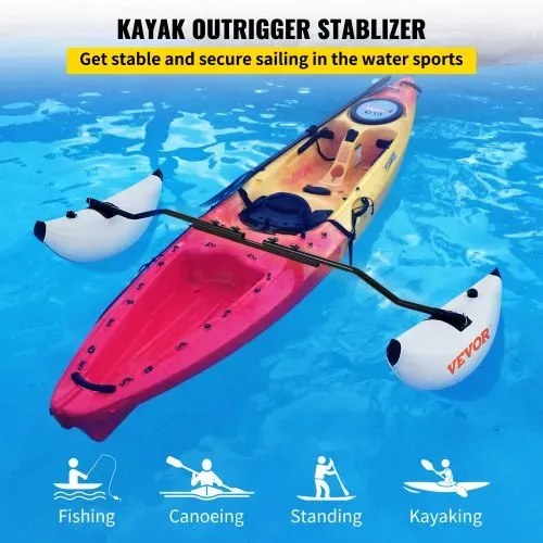 VEVOR Kajak Ausleger Stabilisator 2,1 – 2,4 m Einstellbare Länge Paddelboot, 36 cm Breite Schwimmer Stabilisator Set, 2 Stück Wildwasserkajak, PVC Schwimmausgleichszubehör für aufblasbares Kanuboote VEVOR Kajak Ausleger Stabilisator 2,1 – 2,4 m Einstellbare Länge Paddelboot, 36 cm Breite Schwimmer Stabilisator Set, 2 Stück Wildwasserkajak, PVC Schwimmausgleichszubehör für aufblasbares Kanuboote