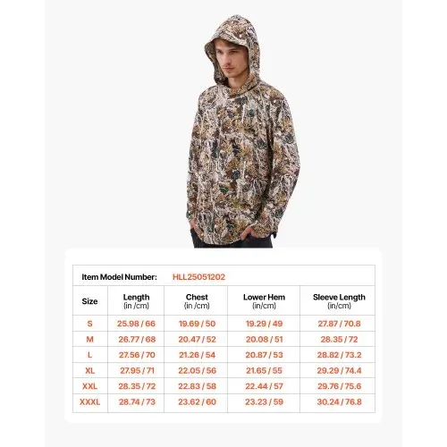 VEVOR Kapuzenpullover Herren, Größe XXXL, feuchtigkeitsableitend und atmungsaktiv, schnelltrocknend, Sweatshirt mit Kapuze, langärmeliges Hoodie für die Arbeit im Freien im Frühling und Sommer – Bild 6