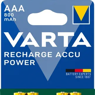 Akku AAA 1,2V (HR03) *Varta* Recharge Accu – 4er-Pack Akku AAA 1,2V (HR03) *Varta* Recharge Accu – 4er-Pack