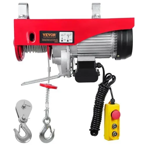 VEVOR 230V Elektrische Seilwinde 500kg bis 1000kg Hubhöhe 12m Seilzug Motorwinde 1600W Motor Flaschenzug 10m/min Hubgeschwindigkeit Hebezug mit kabelgebundener Fernbedienung Seilhebezug Kettenzug VEVOR 230V Elektrische Seilwinde 500kg bis 1000kg Hubhöhe 12m Seilzug Motorwinde 1600W Motor Flaschenzug 10m/min Hubgeschwindigkeit Hebezug mit kabelgebundener Fernbedienung Seilhebezug Kettenzug