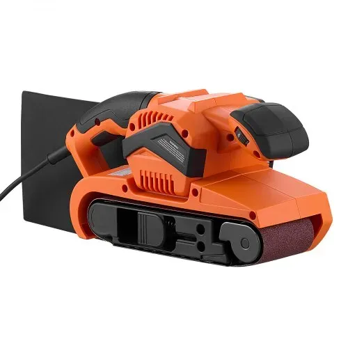 VEVOR 750W Bandschleifer Elektrischer Holzschleifer 7,6x53,3cm Bandgröße, 3,2-6,2m/s Drehzahlregelung, 10 Schleifbänder, 2 Staubbeutel, 3m Netzkabel, Staubsaugeradapter, 2-in-1 Hand- & Tischgerät – Bild 10