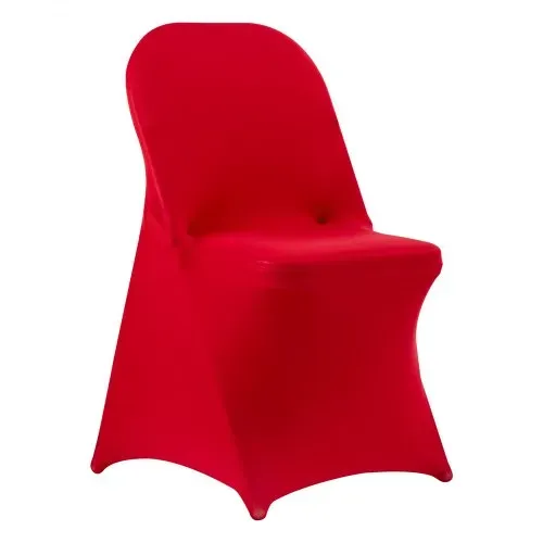 VEVOR Stuhlhussen Stuhlbezug Stretch 50 Stk. waschbarer & abnehmbarer Stuhlüberzug aus Polyester-Spandex für Hochzeitsfeiern Esszimmerbankette, passend für Klappstühle (45 x 46 x 77 cm) Rot – Bild 8